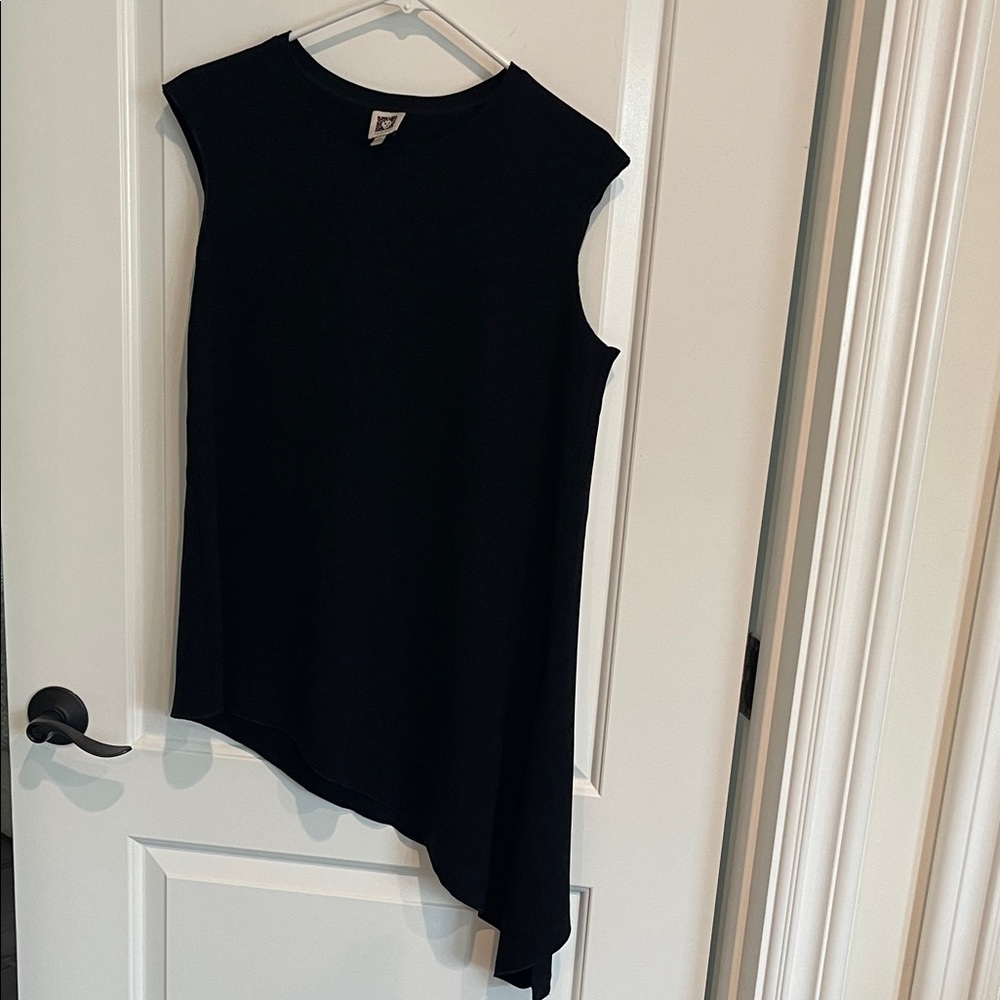 Anne Klein Black Asymmetrical Dress